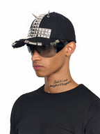 "RЖЯ" Rivet Curve Brim Cap