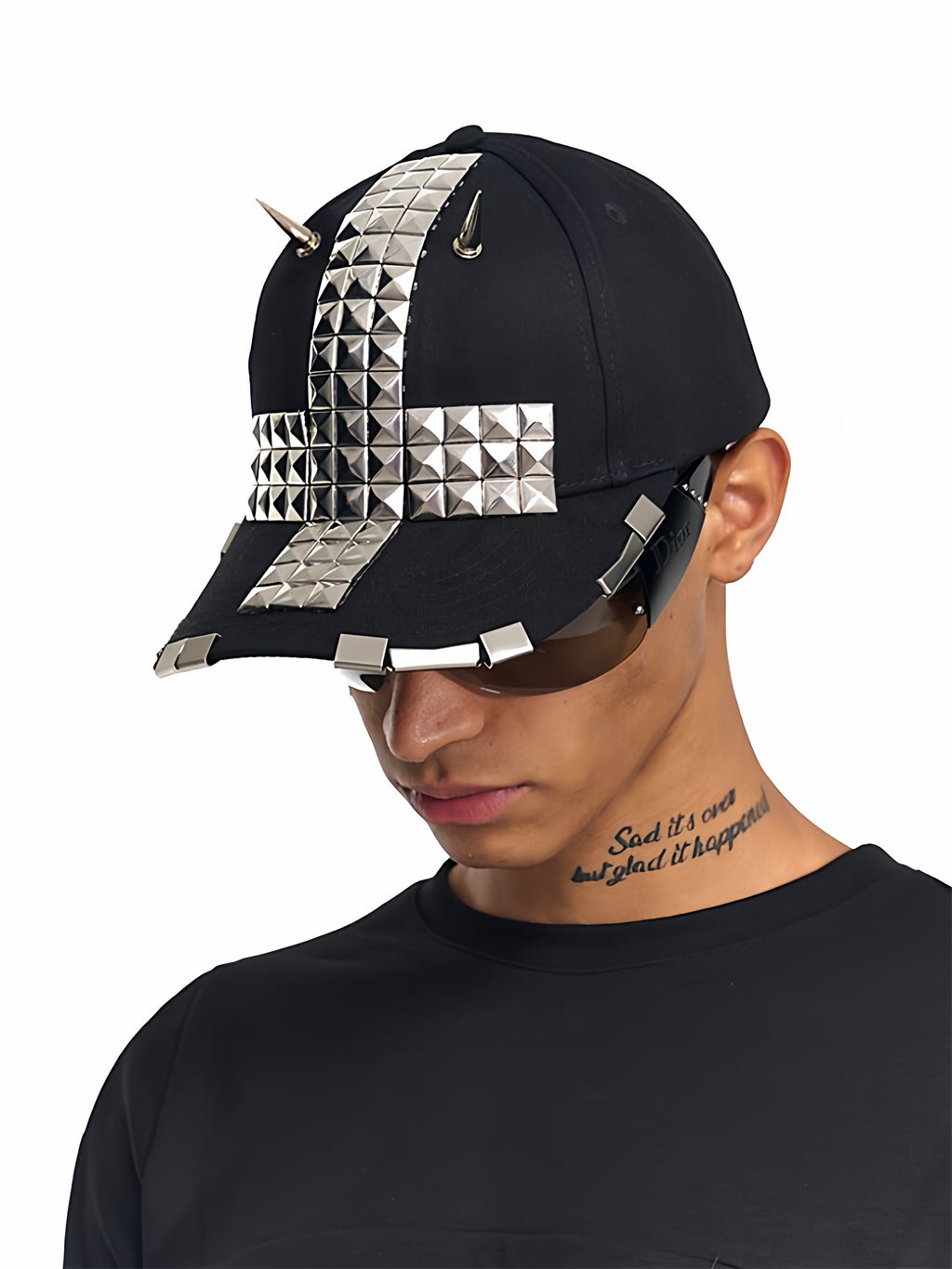 "RЖЯ" Rivet Curve Brim Cap