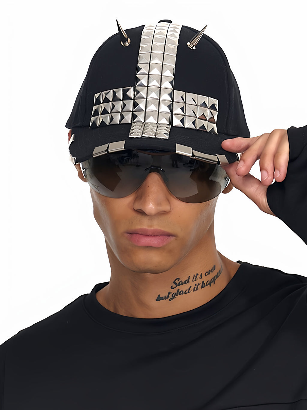 "RЖЯ" Rivet Curve Brim Cap