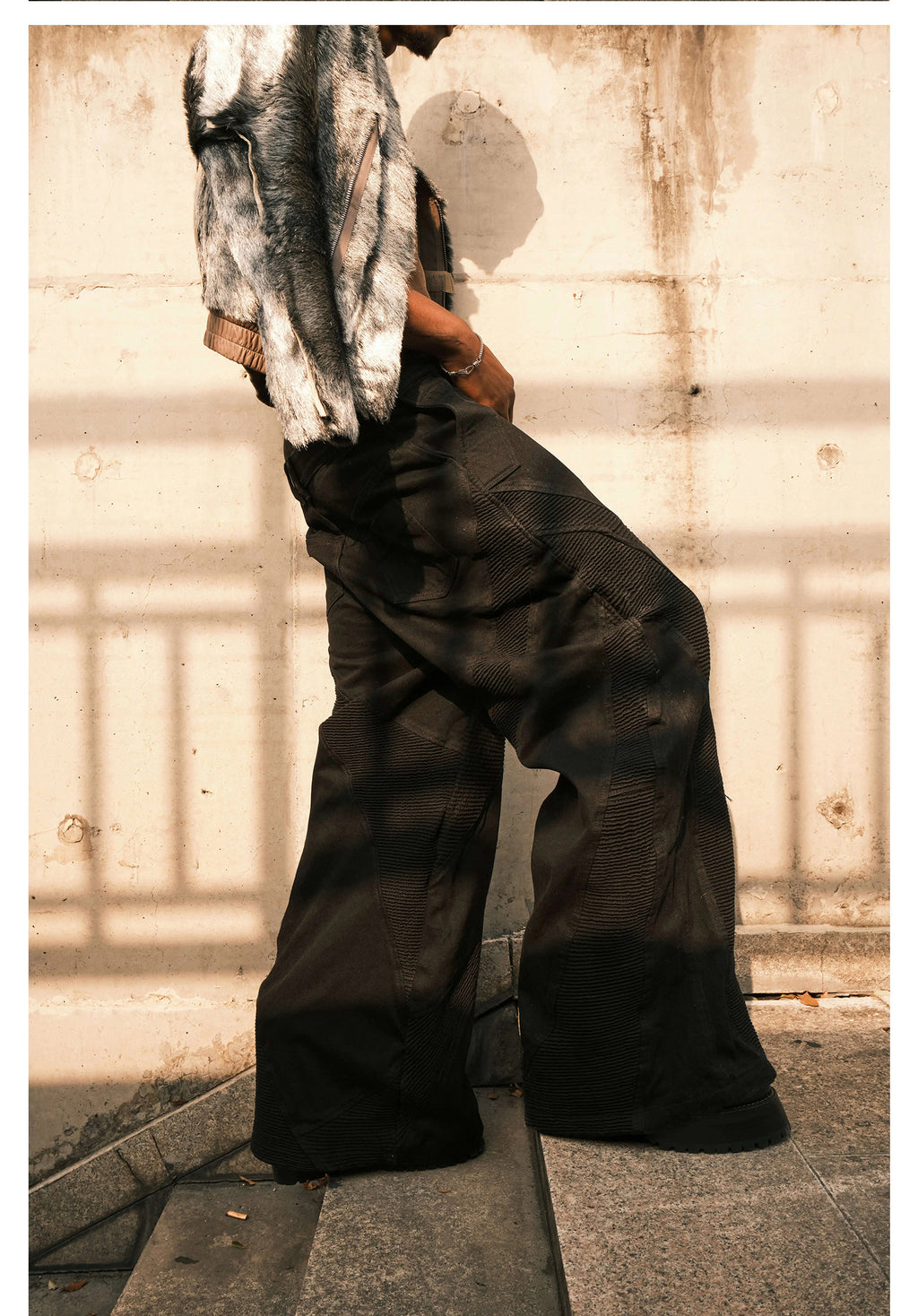 Alien bone wave jeans baggy pants