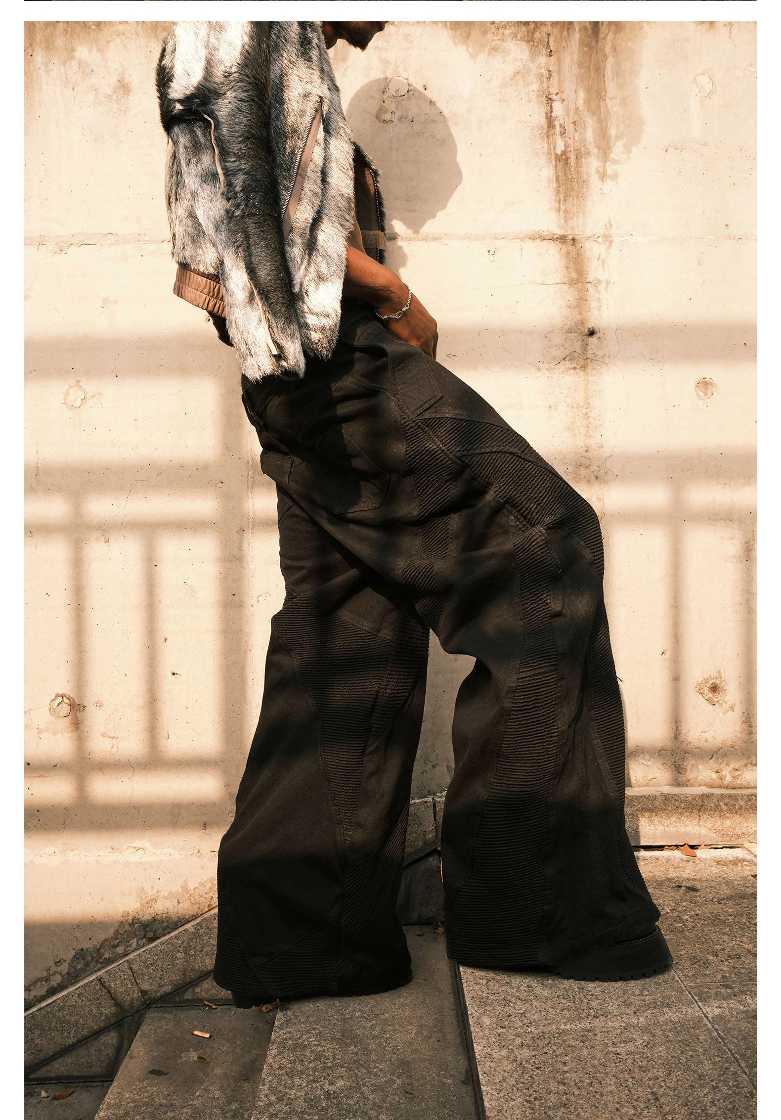 Alien bone wave jeans baggy pants