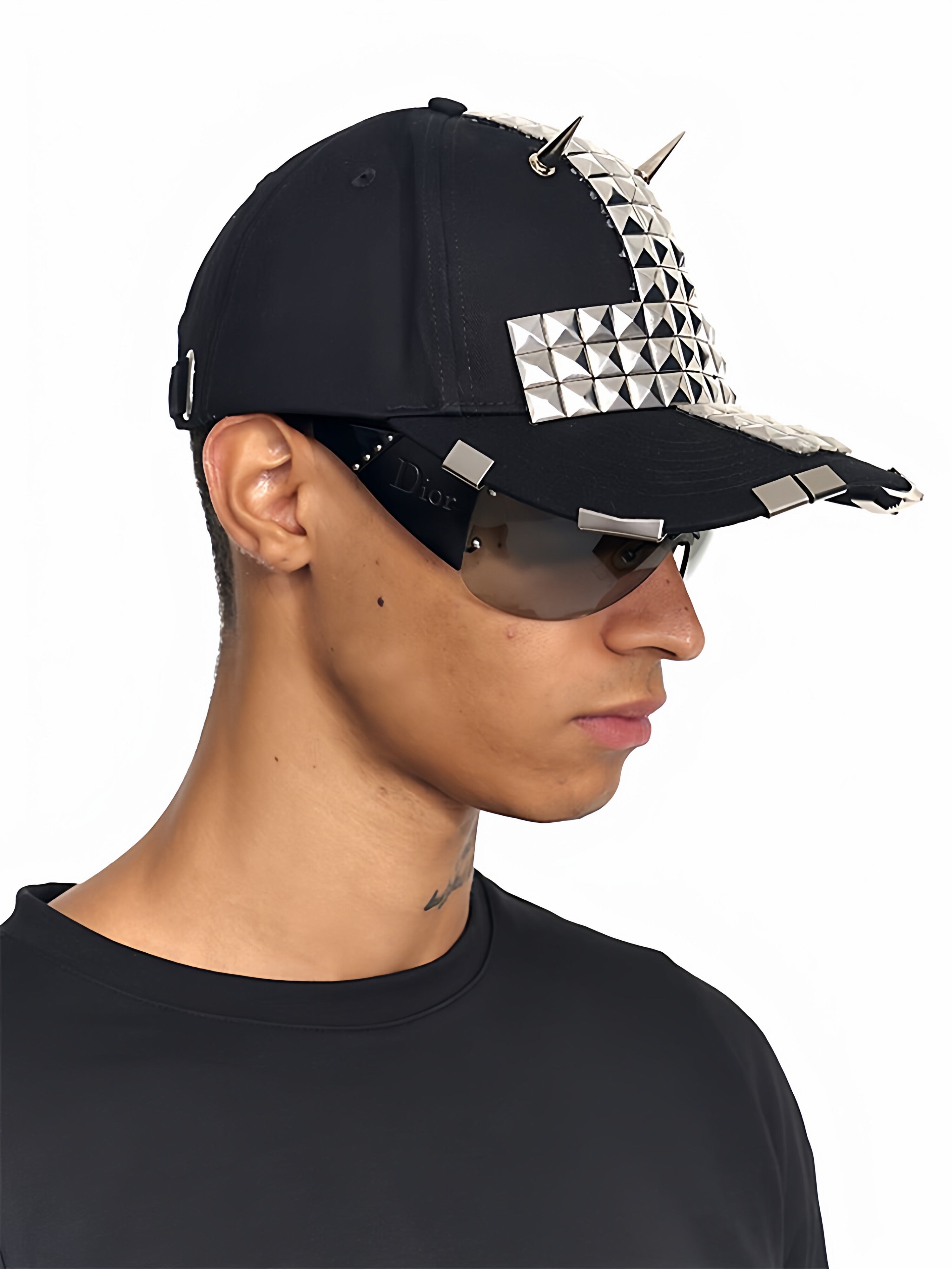 "RЖЯ" Rivet Curve Brim Cap