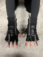 25SS“WOR”DOUBLE ZIP STRUCTURE LAYERED GLOVES