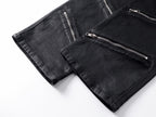 "ZIP" Multi-zipper Wax Pants