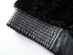 Faux Fur & Leather Hooded Jacket