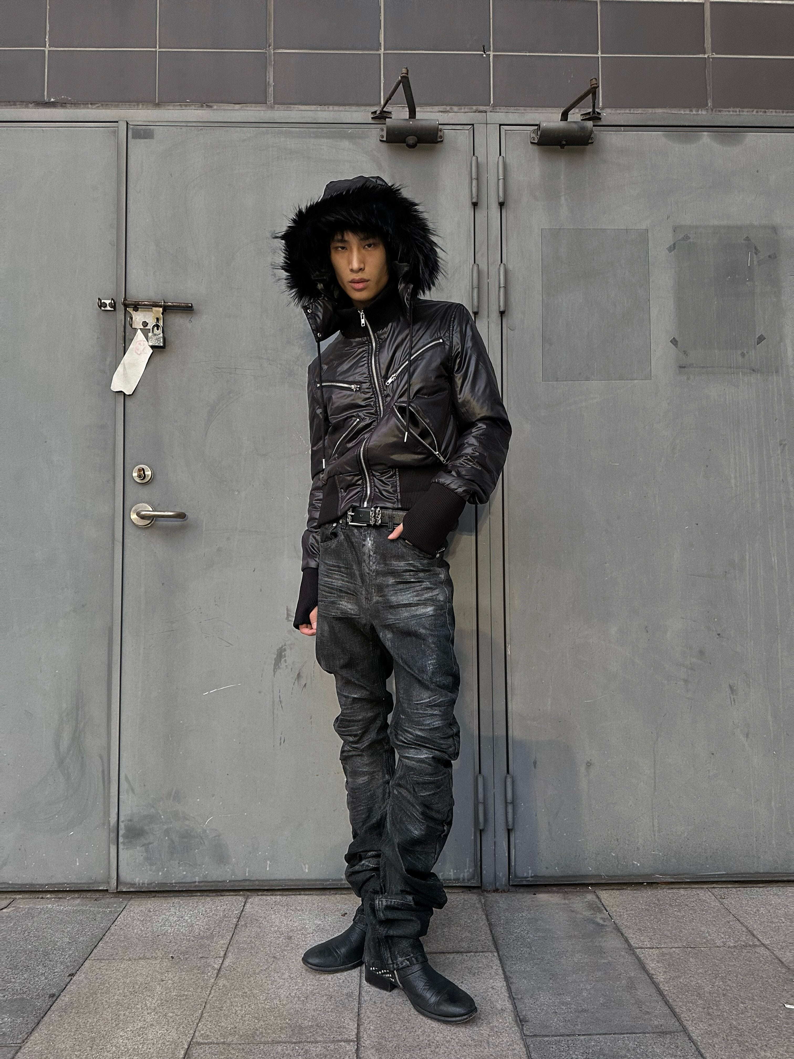 Detachable Fur Hooded Zip Jacket