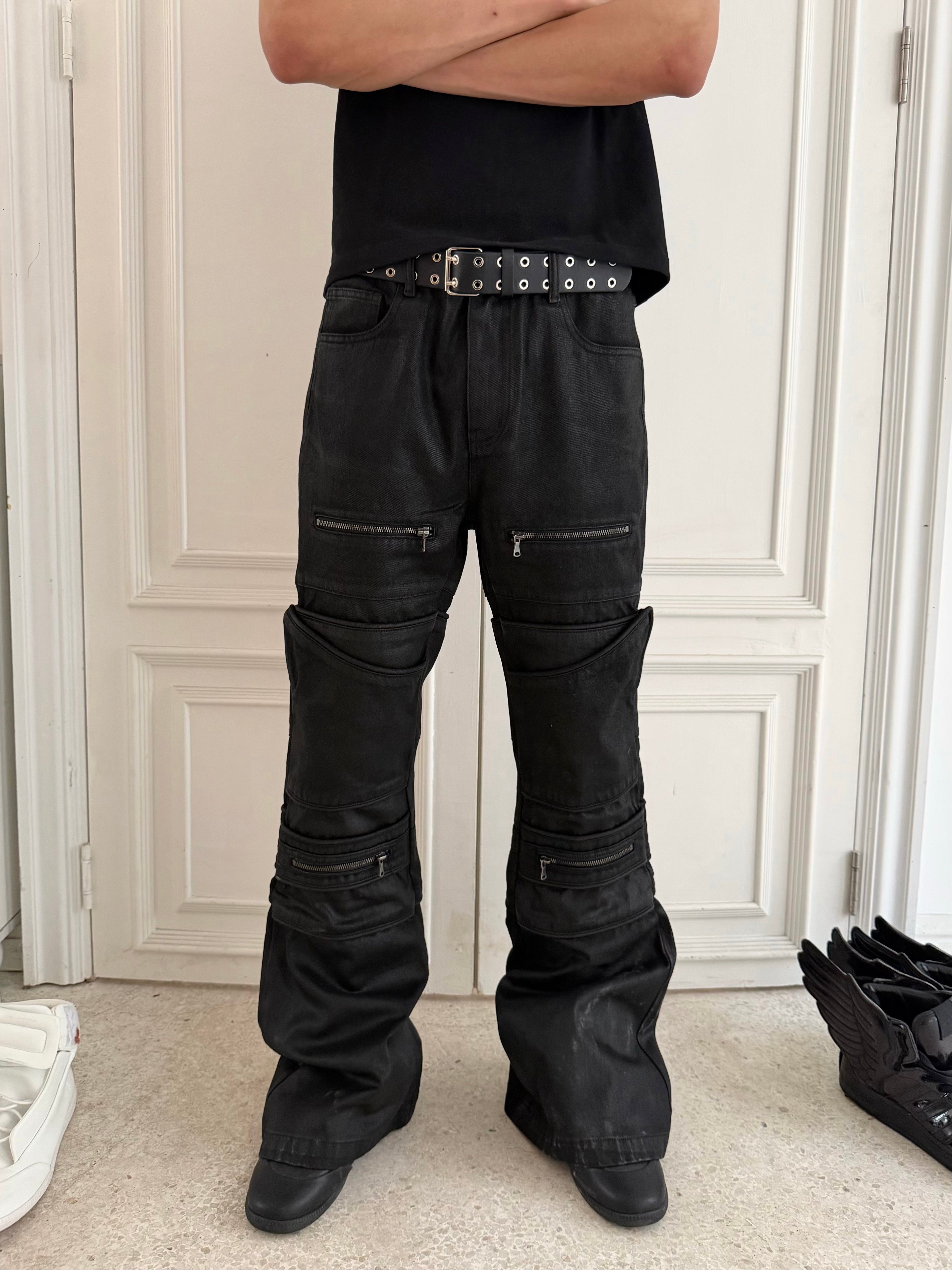 Jenna Sculpted Waxed Mini Flare Pants