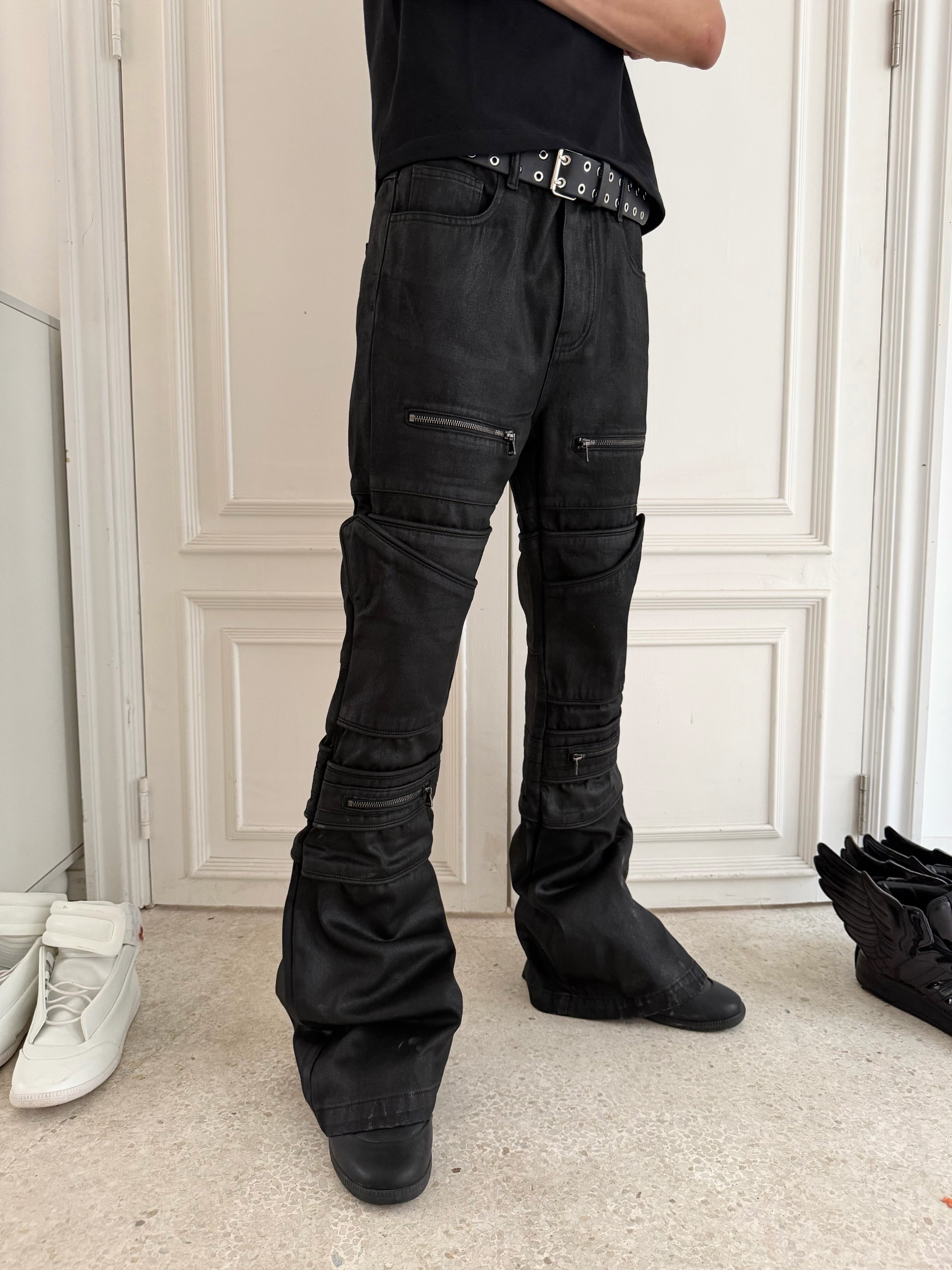 Jenna Sculpted Waxed Mini Flare Pants