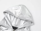 Silver Zip-Up Hoodie