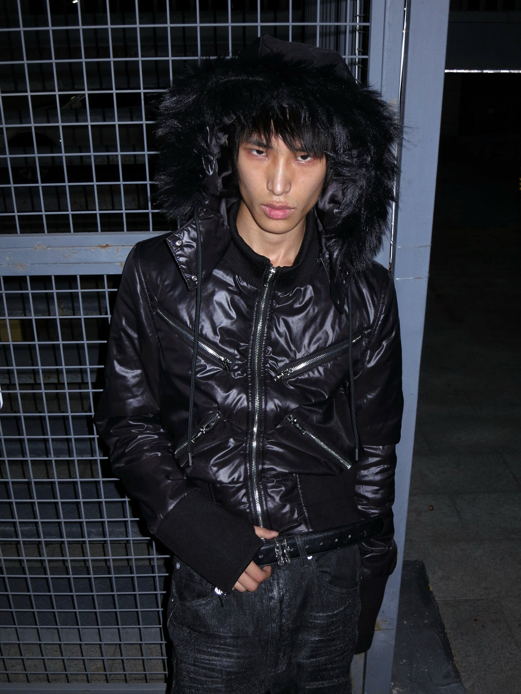 Detachable Fur Hooded Zip Jacket