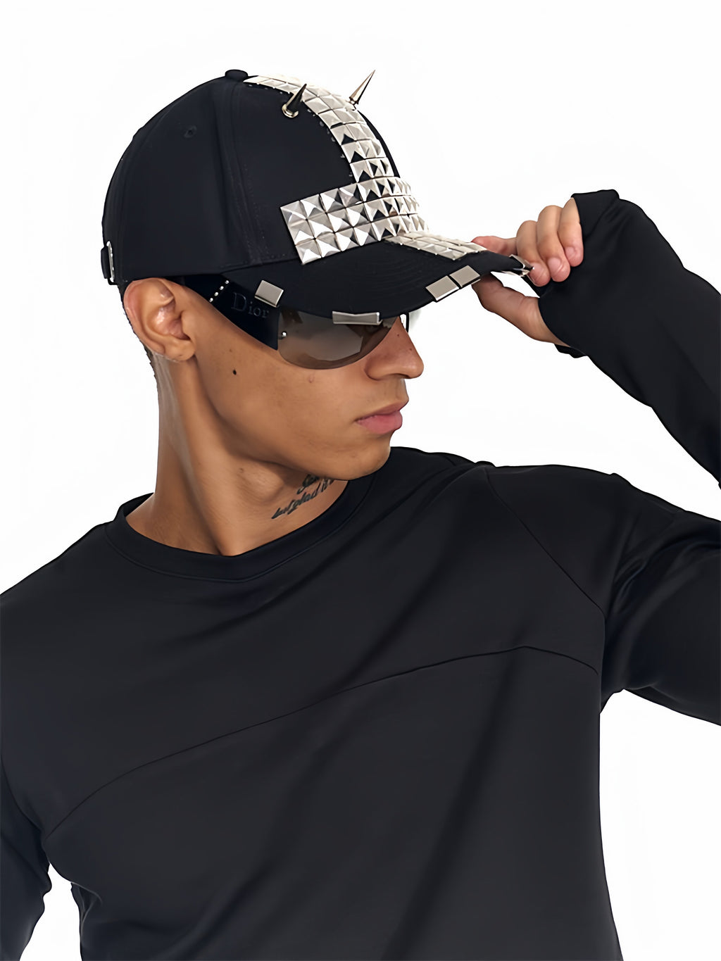 "RЖЯ" Rivet Curve Brim Cap