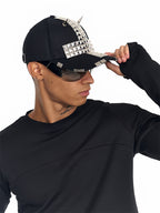 "RЖЯ" Rivet Curve Brim Cap