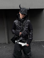 Detachable Fur Hooded Zip Jacket