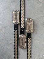 PSP‑Inspired Studded Genuine Leather Belt