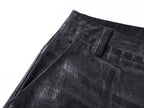 Crack Pattern Waxed Pants