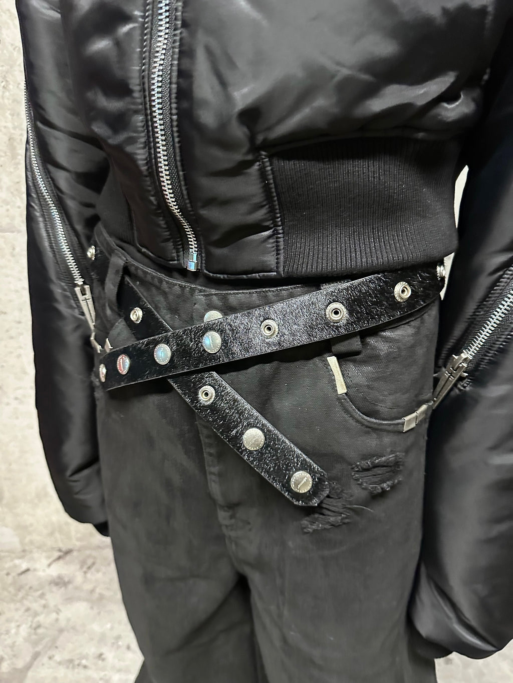 Black 'SØL' Snap Button Belt