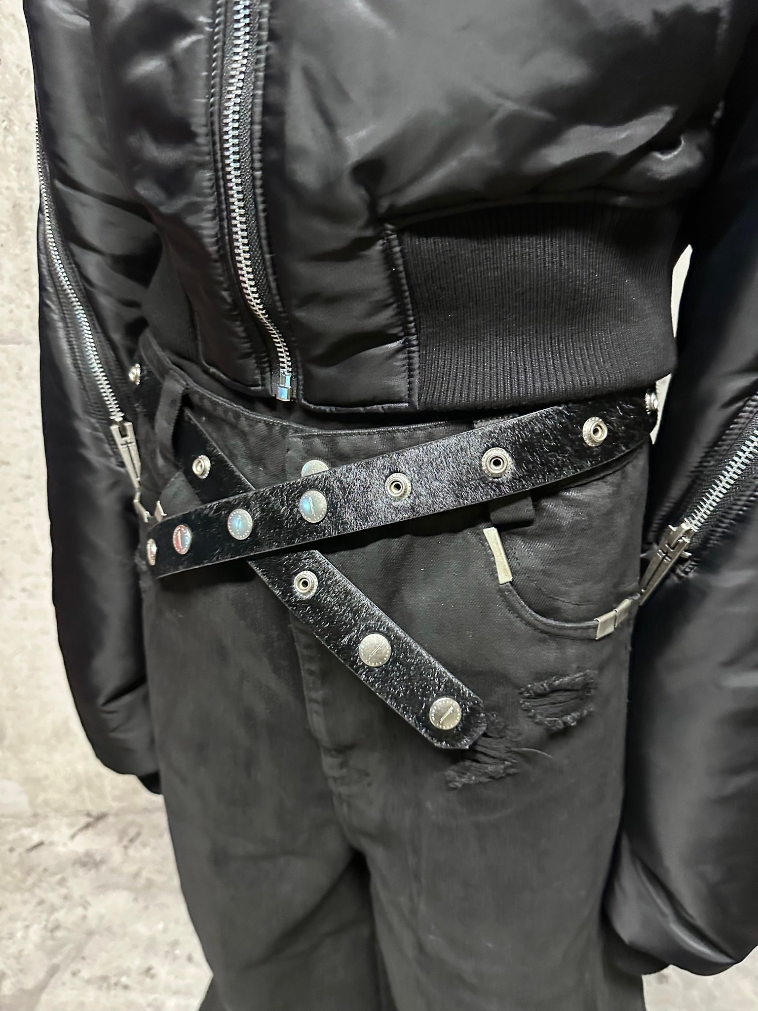 Black 'SØL' Snap Button Belt