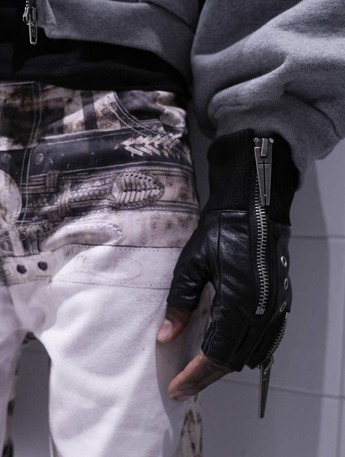 25SS“WOR”DOUBLE ZIP STRUCTURE LAYERED GLOVES