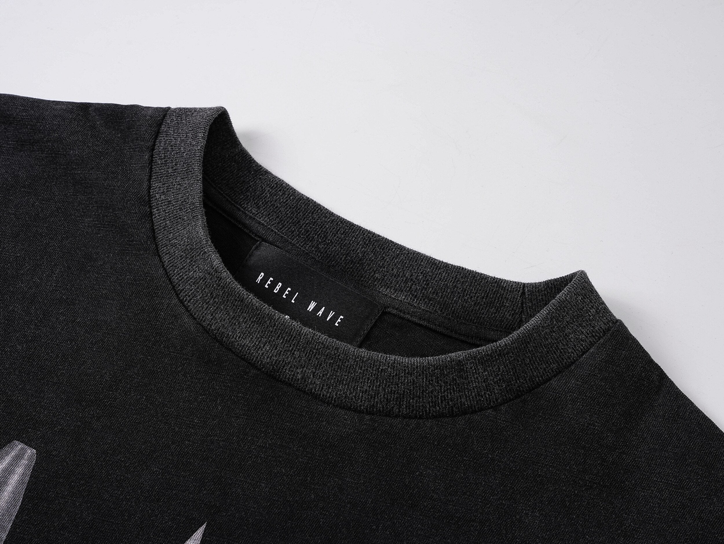 Bullet Print Washed Short Sleeve Tee