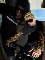 Leopard Print Washed Fake Two-Piece Long Sleeve Tee