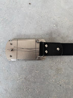 PSP‑Inspired Studded Genuine Leather Belt