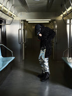 "ф" Silver Liquid Leather Pants
