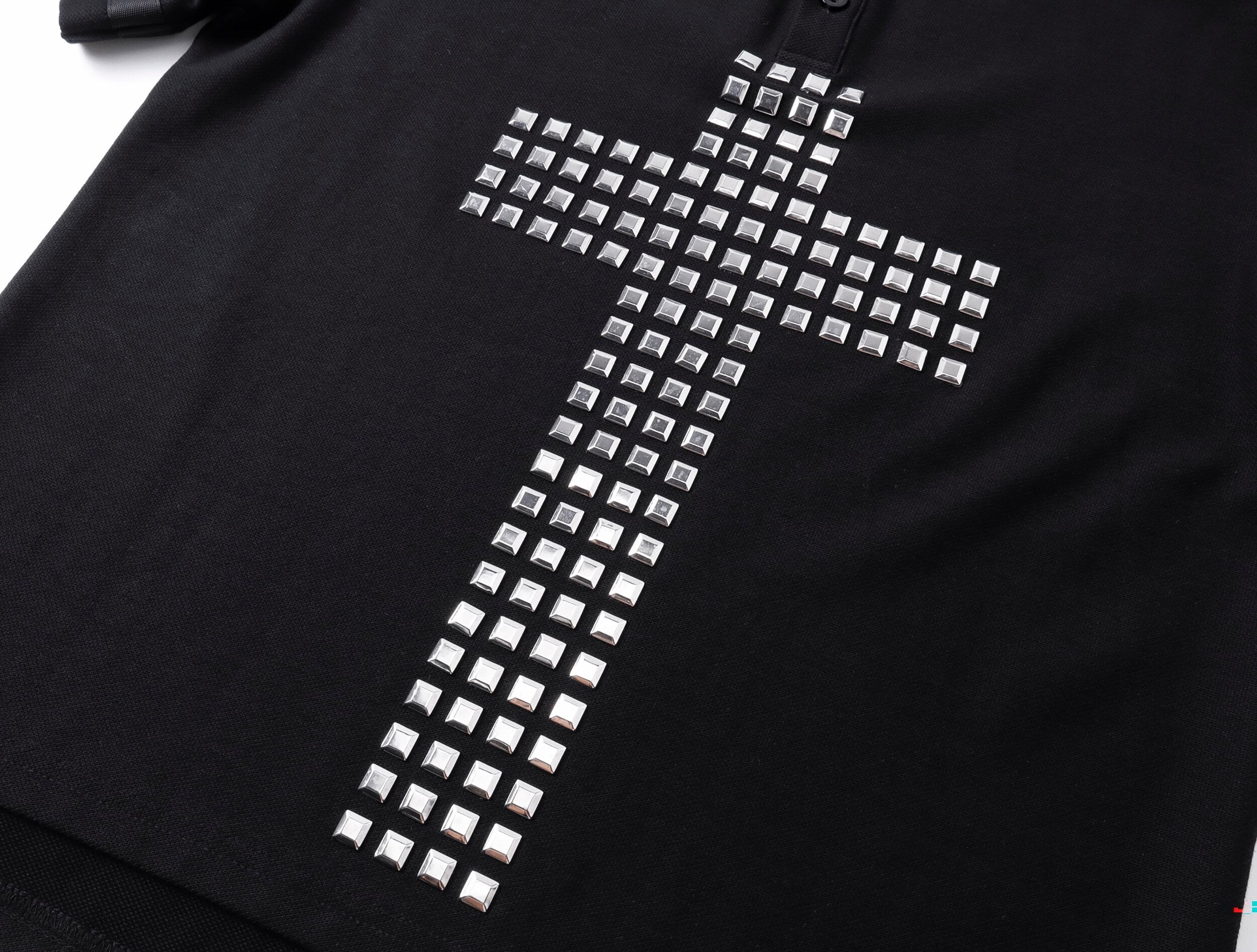 Cross Rivet Detail Polo Short Sleeve T-shirt