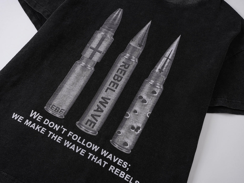 Bullet Print Washed Short Sleeve Tee