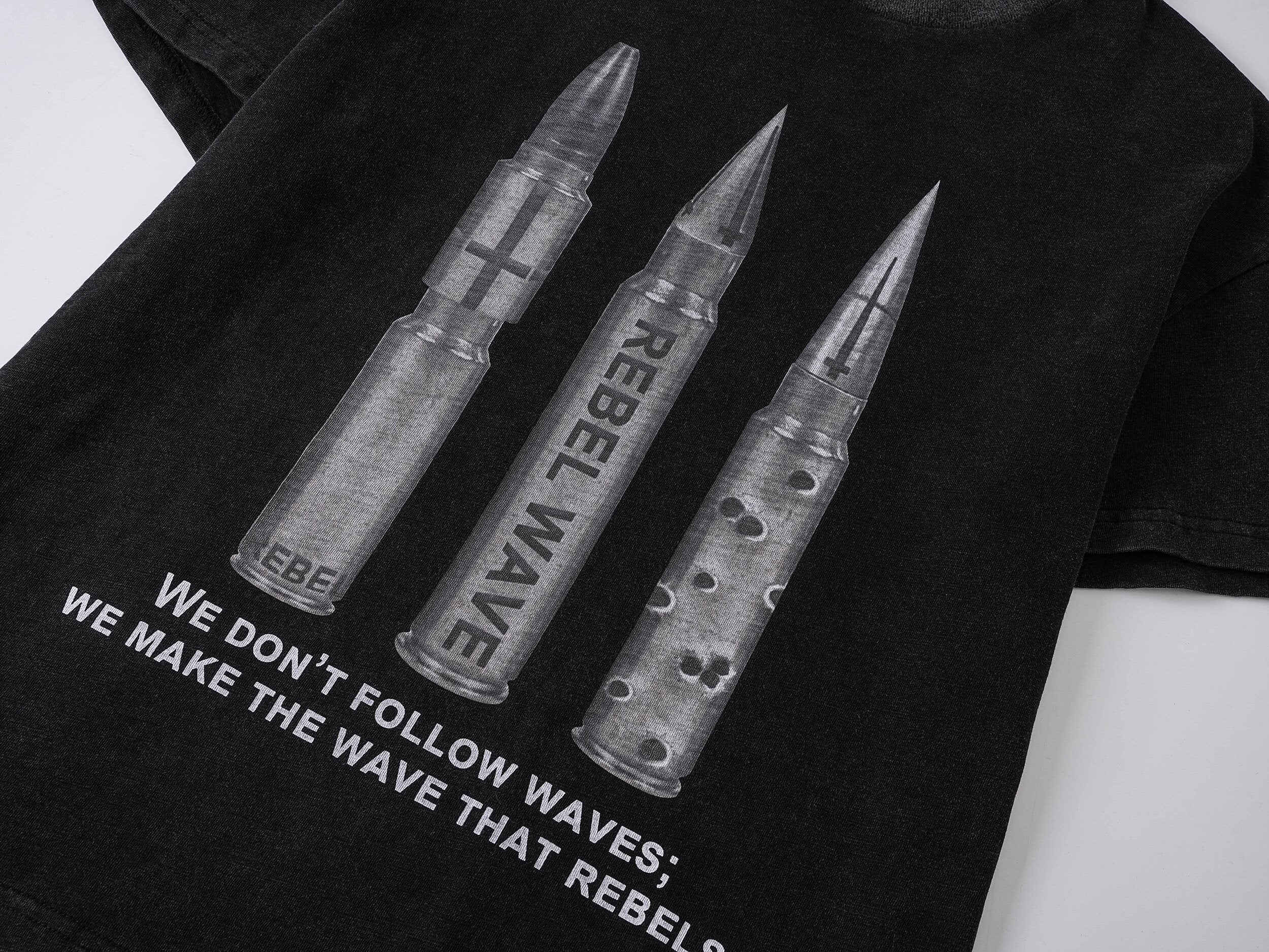 Bullet Print Washed Short Sleeve Tee