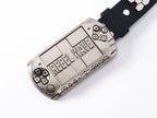 PSP‑Inspired Studded Genuine Leather Belt