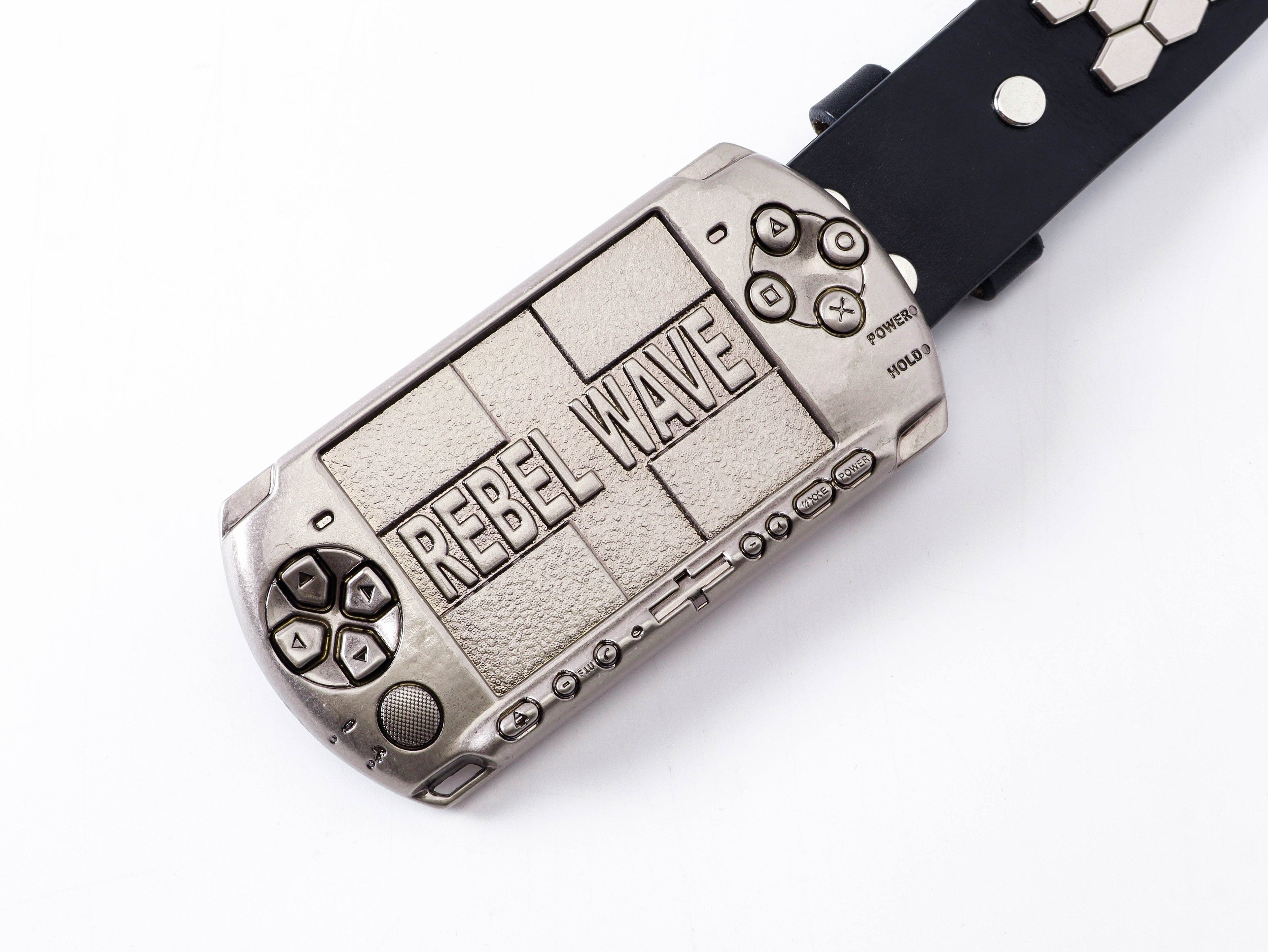 PSP‑Inspired Studded Genuine Leather Belt