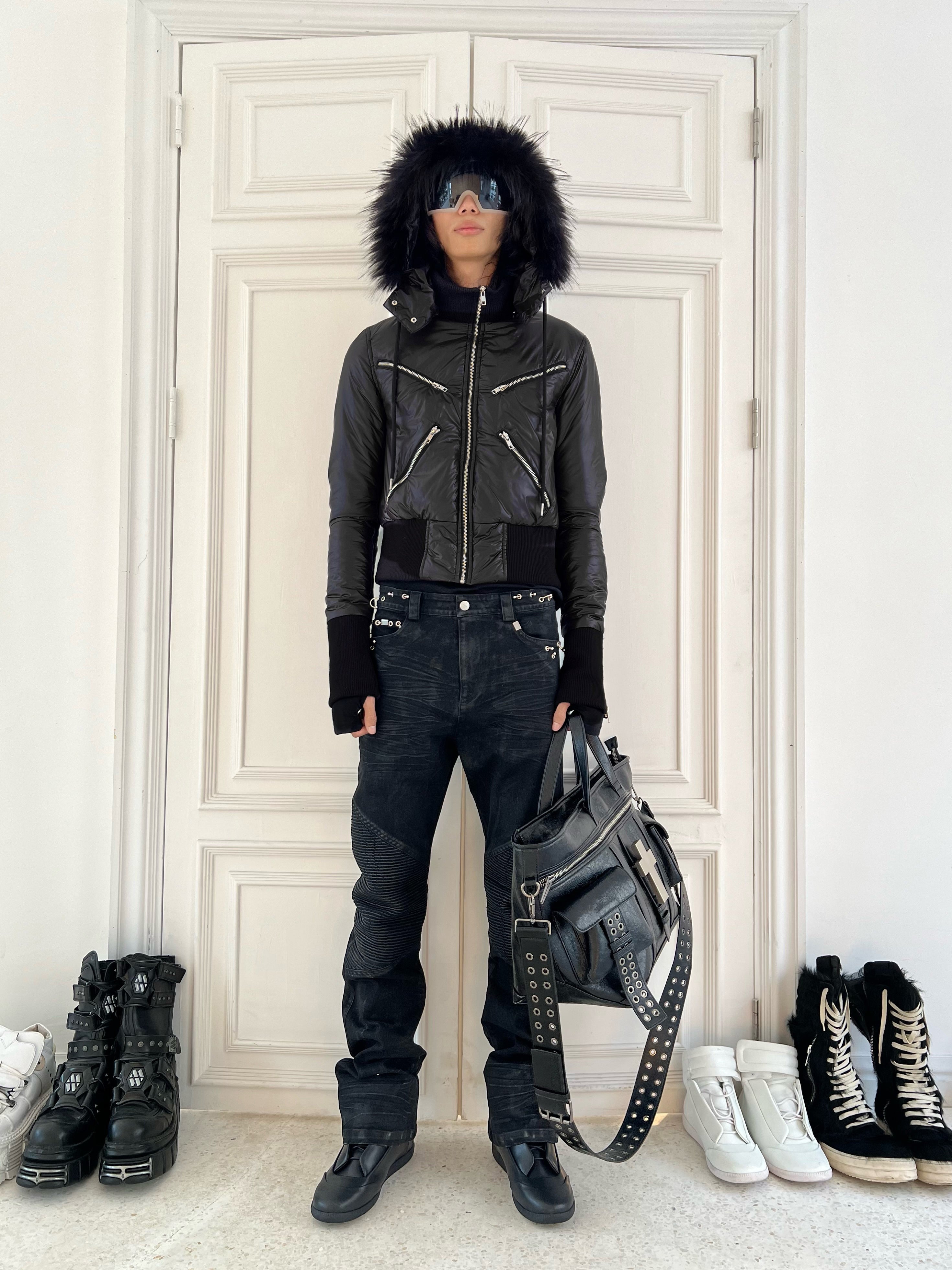 Detachable Fur Hooded Zip Jacket
