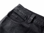 "ZIP" Multi-zipper Wax Pants