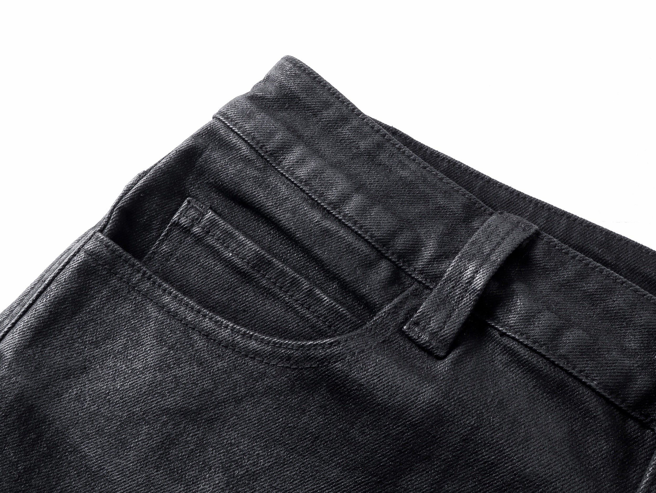 "ZIP" Multi-zipper Wax Pants