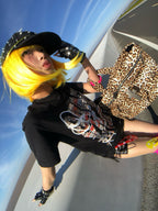 Cross Leopard Print Shoulder Bag