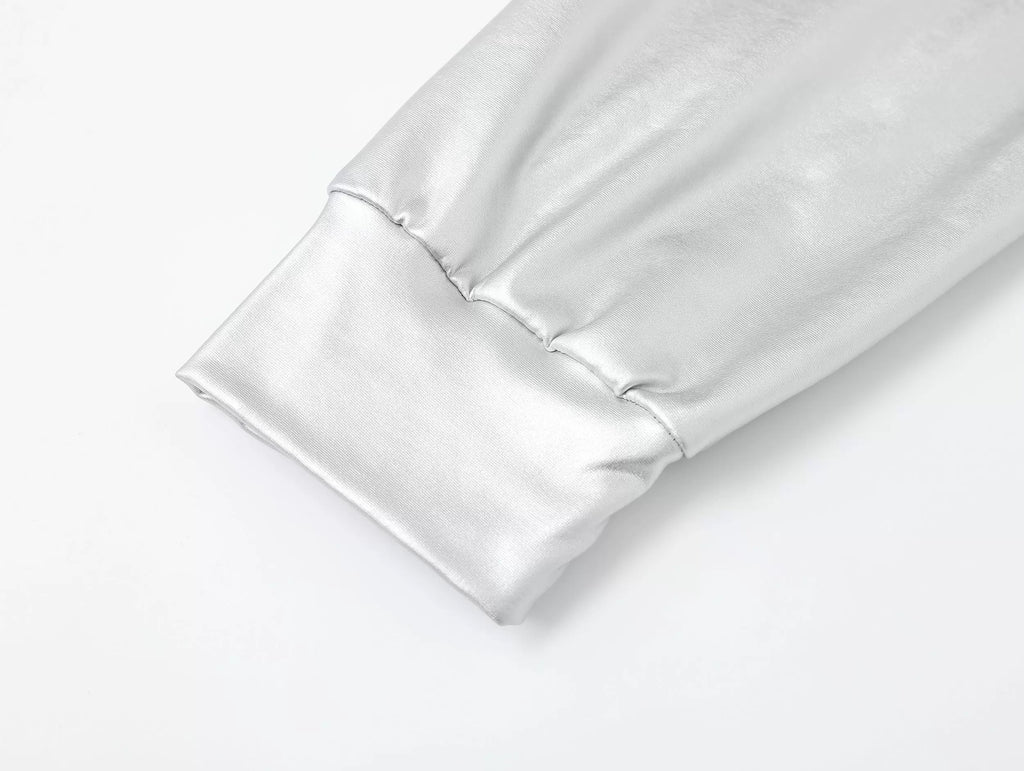 Silver Zip-Up Hoodie