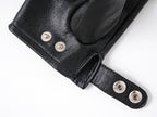 Half Finger Leather Gloves with Cross Studs