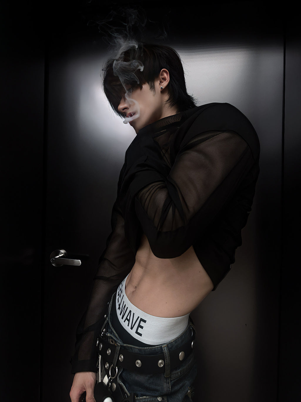 "╋" SLOGAN Boxer Briefs-Black