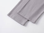 Printed Henley‑Collar Long‑Sleeve Long Polo Tee