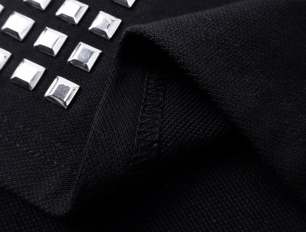 Cross Rivet Detail Polo Short Sleeve T-shirt