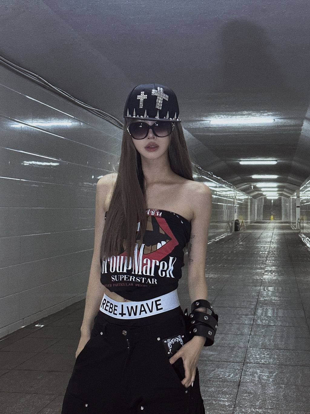 "╋" SLOGAN Boxer Briefs-Black