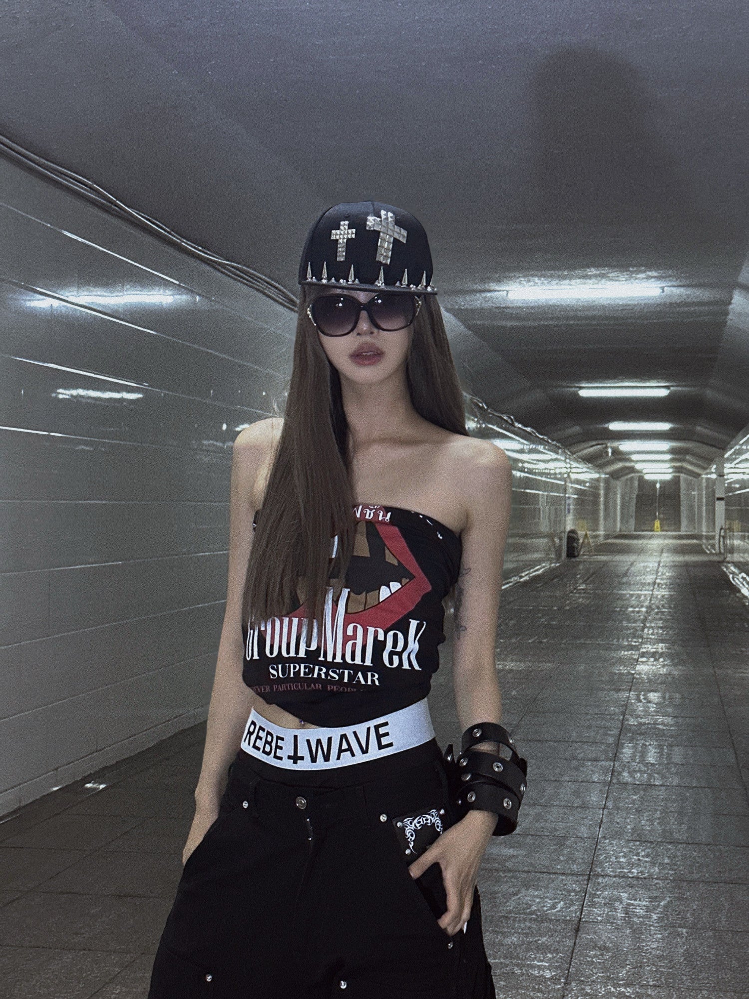 "╋" SLOGAN Boxer Briefs-Black