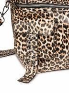 Cross Leopard Print Shoulder Bag