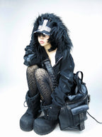 "RЖЯ" Rivet Curve Brim Cap