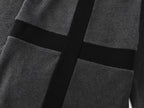 Napoleon Court Standing Collar Double-Breasted Terry Cloth Long Sleeve Jacket