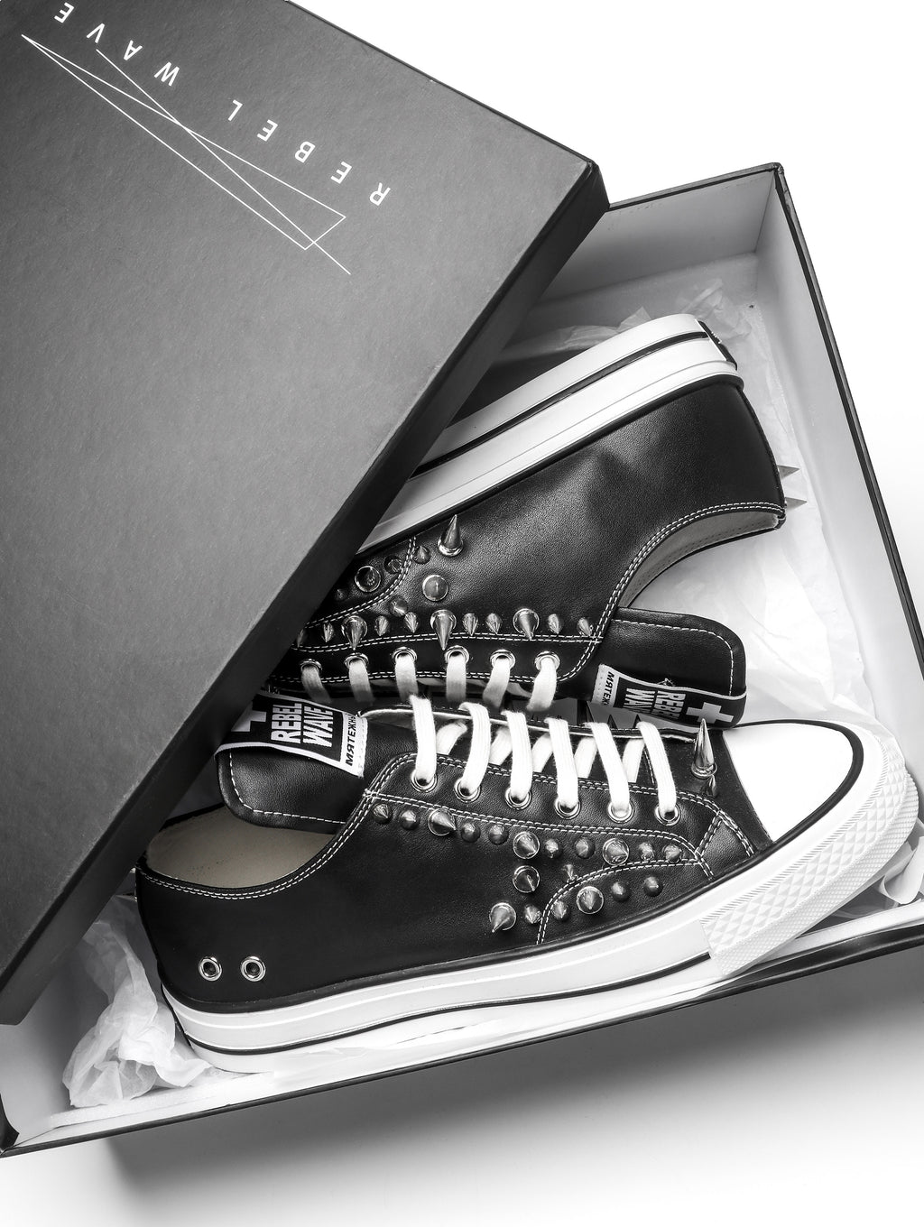 Studded Canvas Skate Shoes