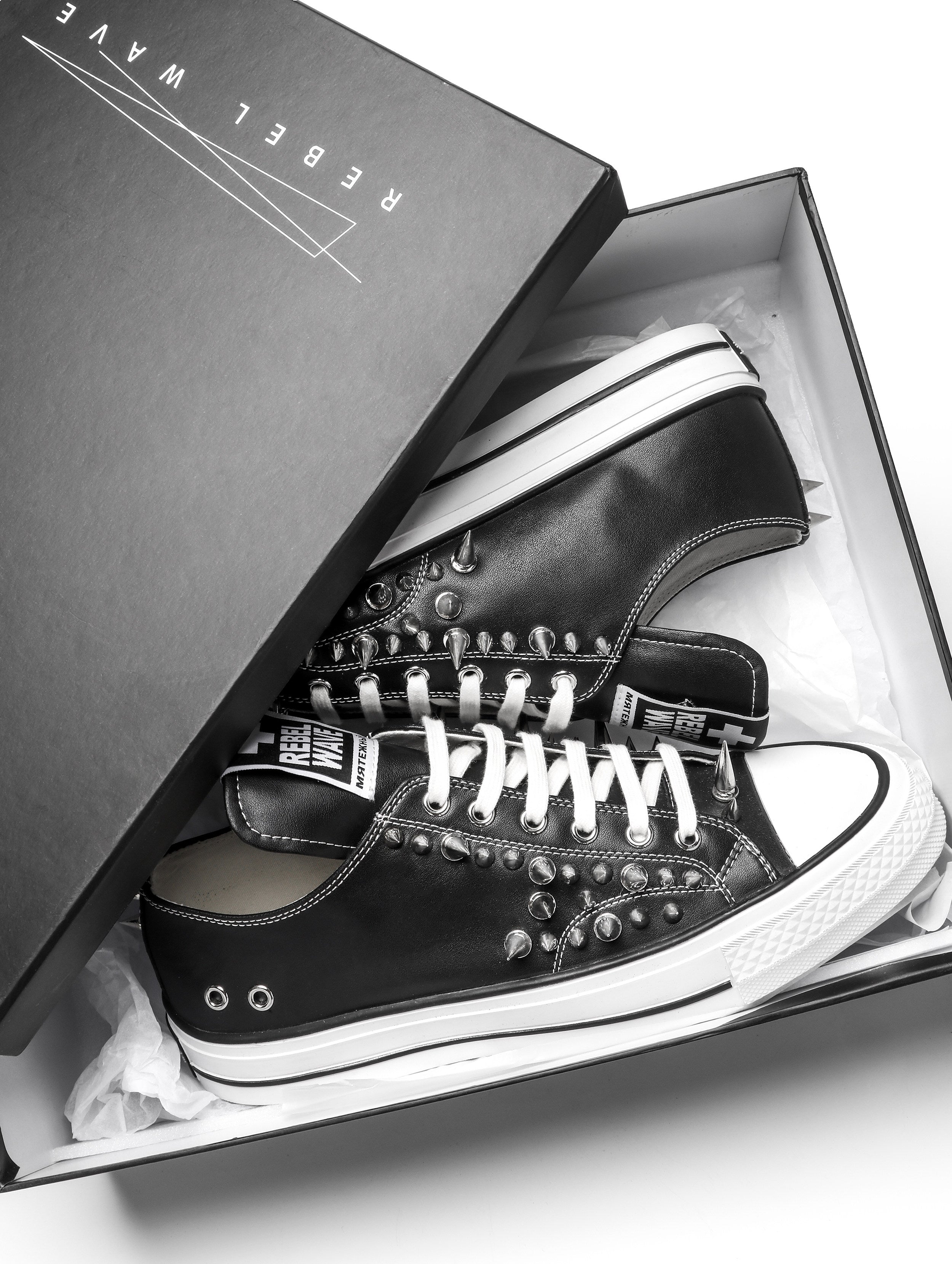 Studded Canvas Skate Shoes