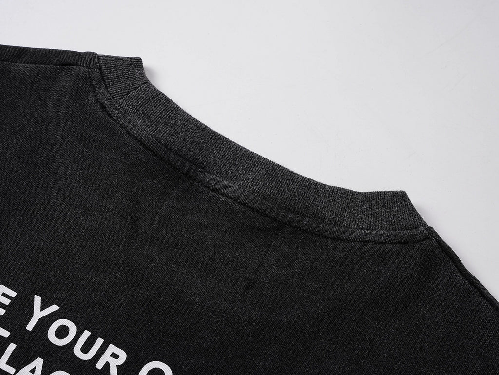 Bullet Print Washed Short Sleeve Tee