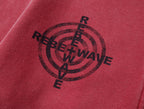 Red Washed Zip-Up Skinny Hoodie