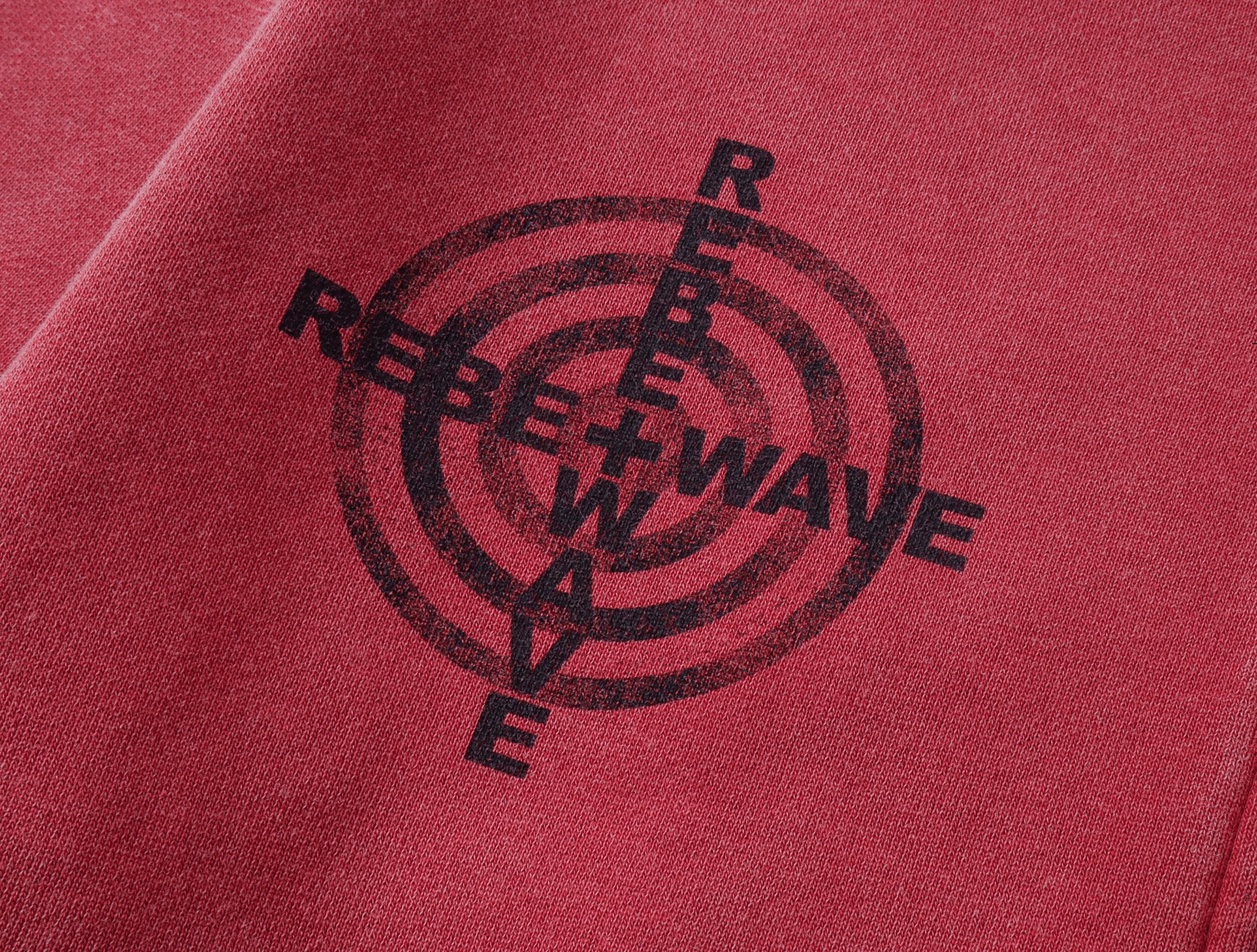 Red Washed Zip-Up Skinny Hoodie
